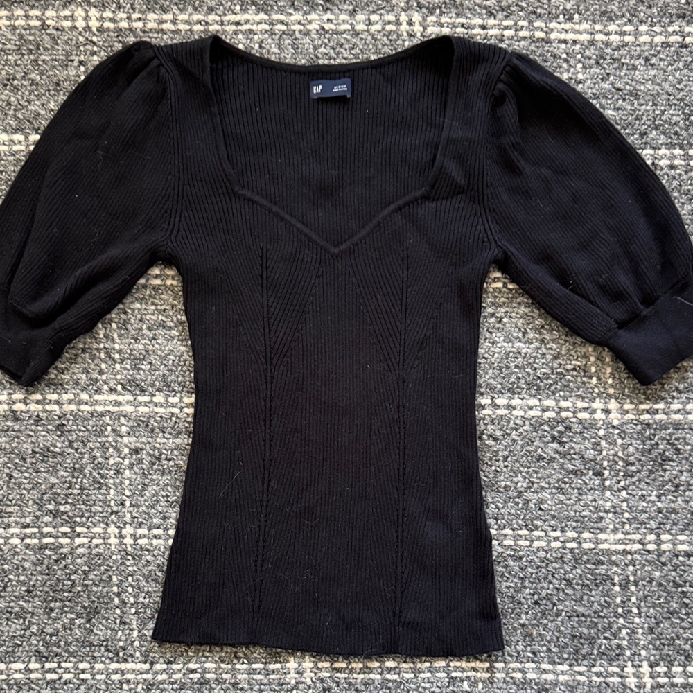 GAP Charcoal Ribbed Knit Sweater